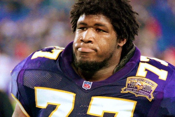 Minnesota Vikings offensive tackle Korey Stringer leaves the field on Nov. 12, 2000, in Minneapolis. Stringer died Wednesday morning, Aug.1, 2001, from heat stroke, a day after he collapsed at the team's training camp. The 335-pound Pro Bowl tackle developed symptoms of heat stroke including weakness and rapid breathing following the team's morning practice Tuesday, when the heat index reached 110 degrees. (AP Photo/File,Tom Olmscheid)