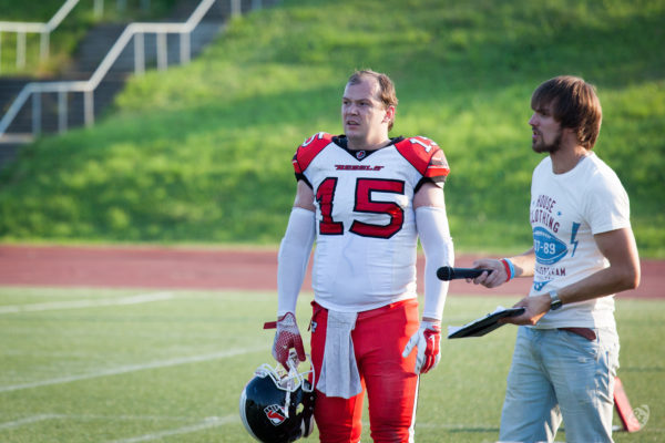 Алексей Поляков во время матча «Рэбелс» — «Спартанцы», 3 июля 2016. Фото: Михаил Клавиатура (First & Goal)