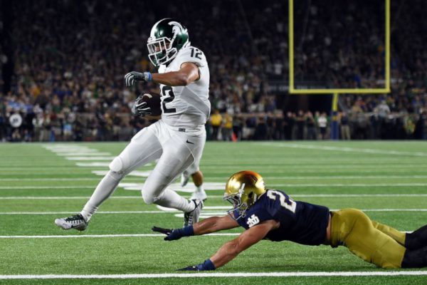 R.J. Shelton had eight catches for 80 yards vs. Notre Dame. (Getty Images) 